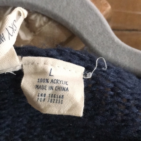 Skies in sparrow striped sweater size L multicolor E - Picture 5 of 5